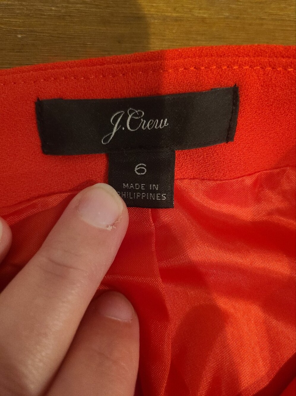 J.Crew Red Knee Length Pencil Skirt - Picture 7 of 8